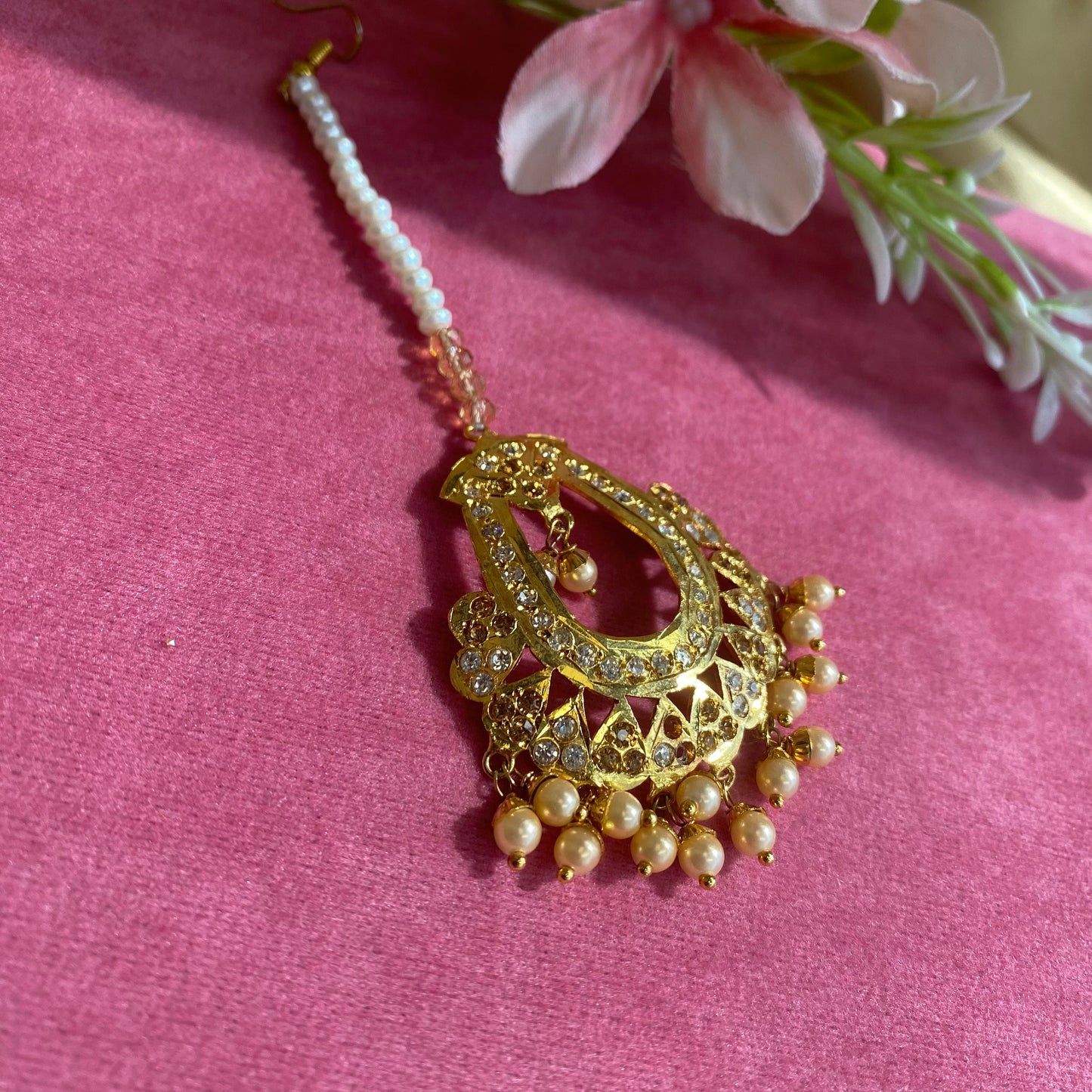 Gold Plated Tikka-Faulty!/ Tikli/ Indian/ Pakistani Fashion Jewellery/ Maang Tikkas