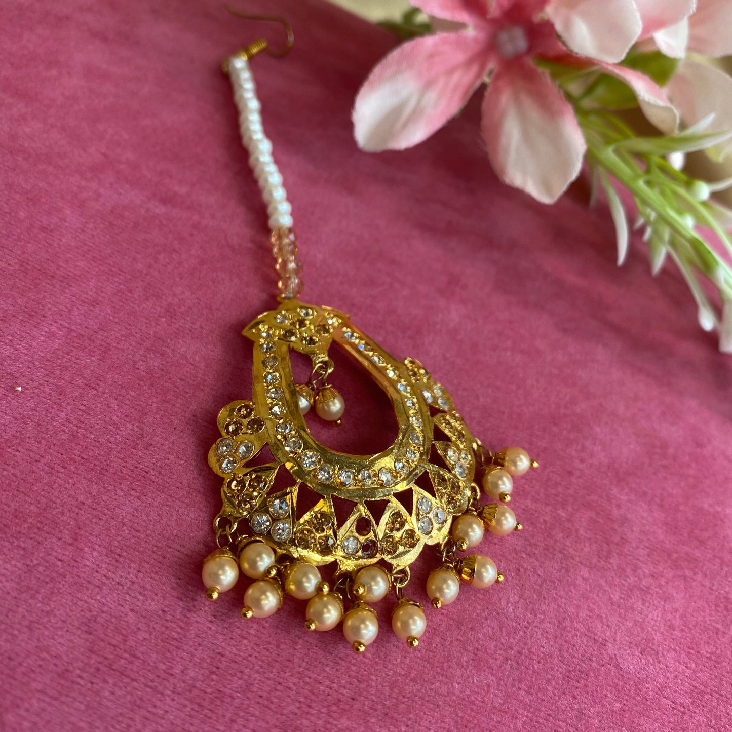 Gold Plated Tikka-Faulty!/ Tikli/ Indian/ Pakistani Fashion Jewellery/ Maang Tikkas