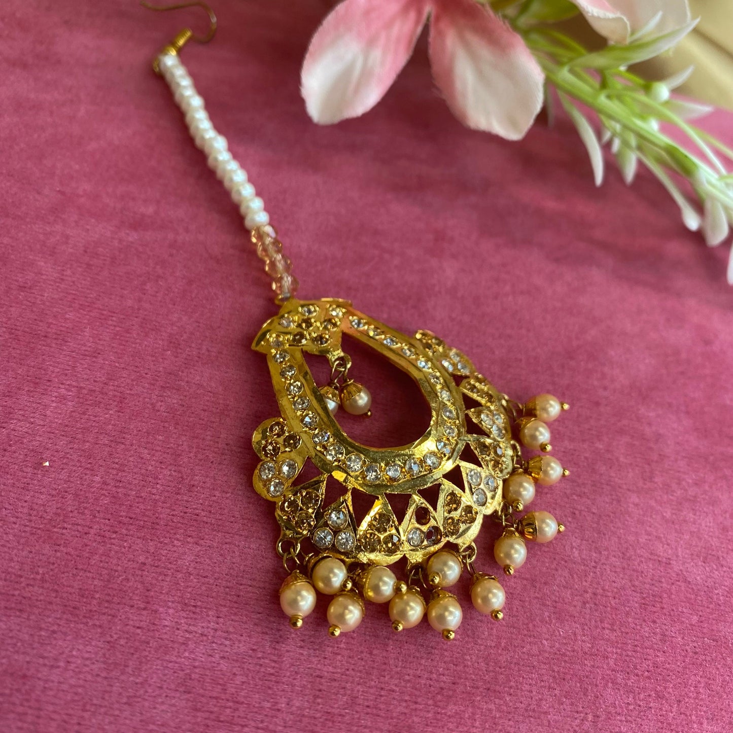 Gold Plated Tikka-Faulty!/ Tikli/ Indian/ Pakistani Fashion Jewellery/ Maang Tikkas