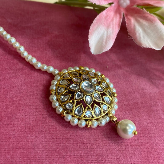 Faux Kundan Tikka/ Tikli/ Indian/ Pakistani Fashion Jewellery/ Maang Tikkas
