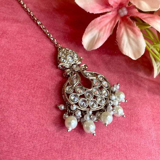 Silver Tikka/ Tikli/ Indian/ Pakistani Fashion Jewellery