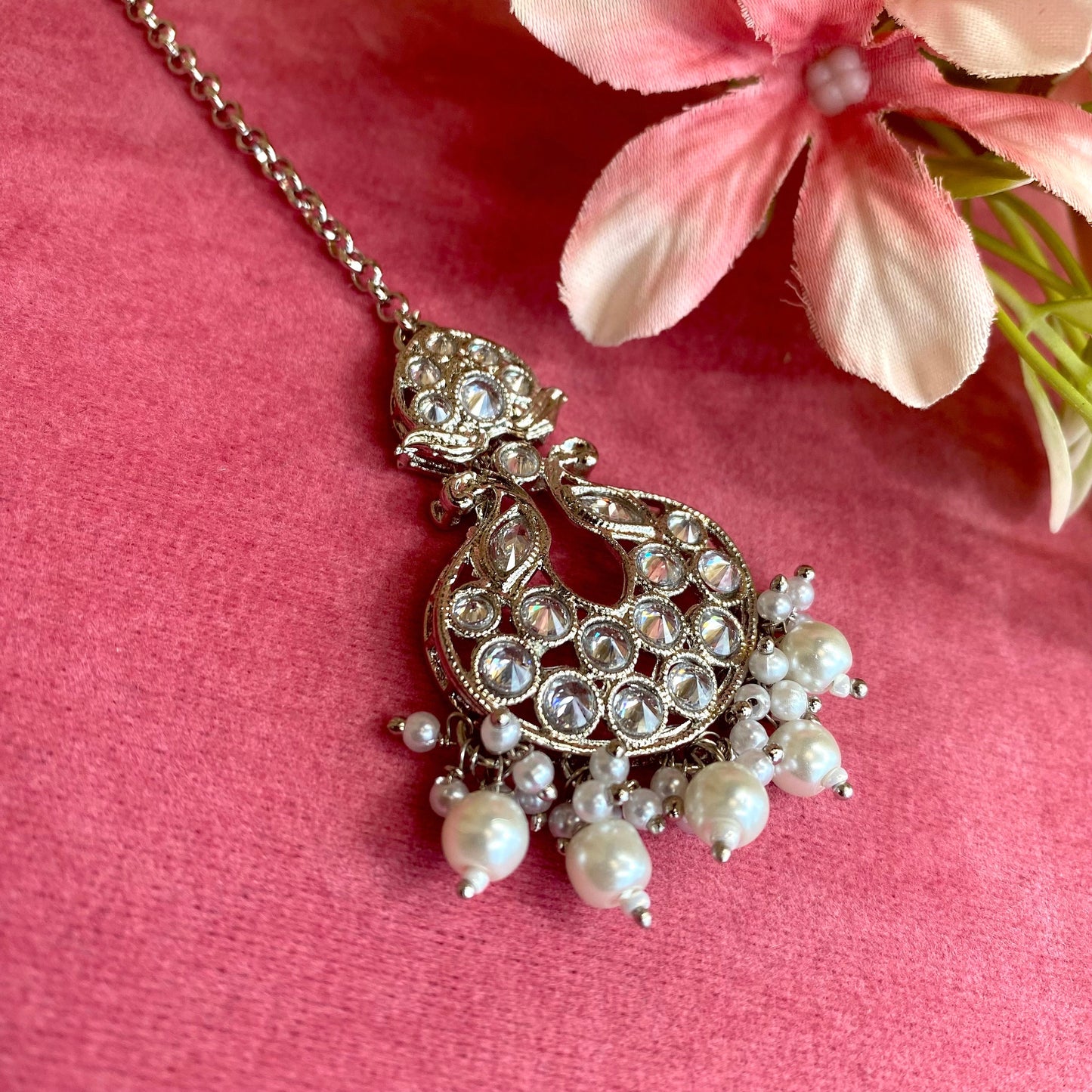 Silver Tikka/ Tikli/ Indian/ Pakistani Fashion Jewellery