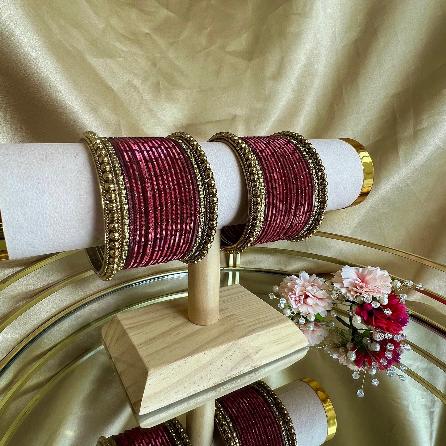 Crimson Bangle Set/Indian/ Pakistani/Jewelley/ Fashion Bracelet