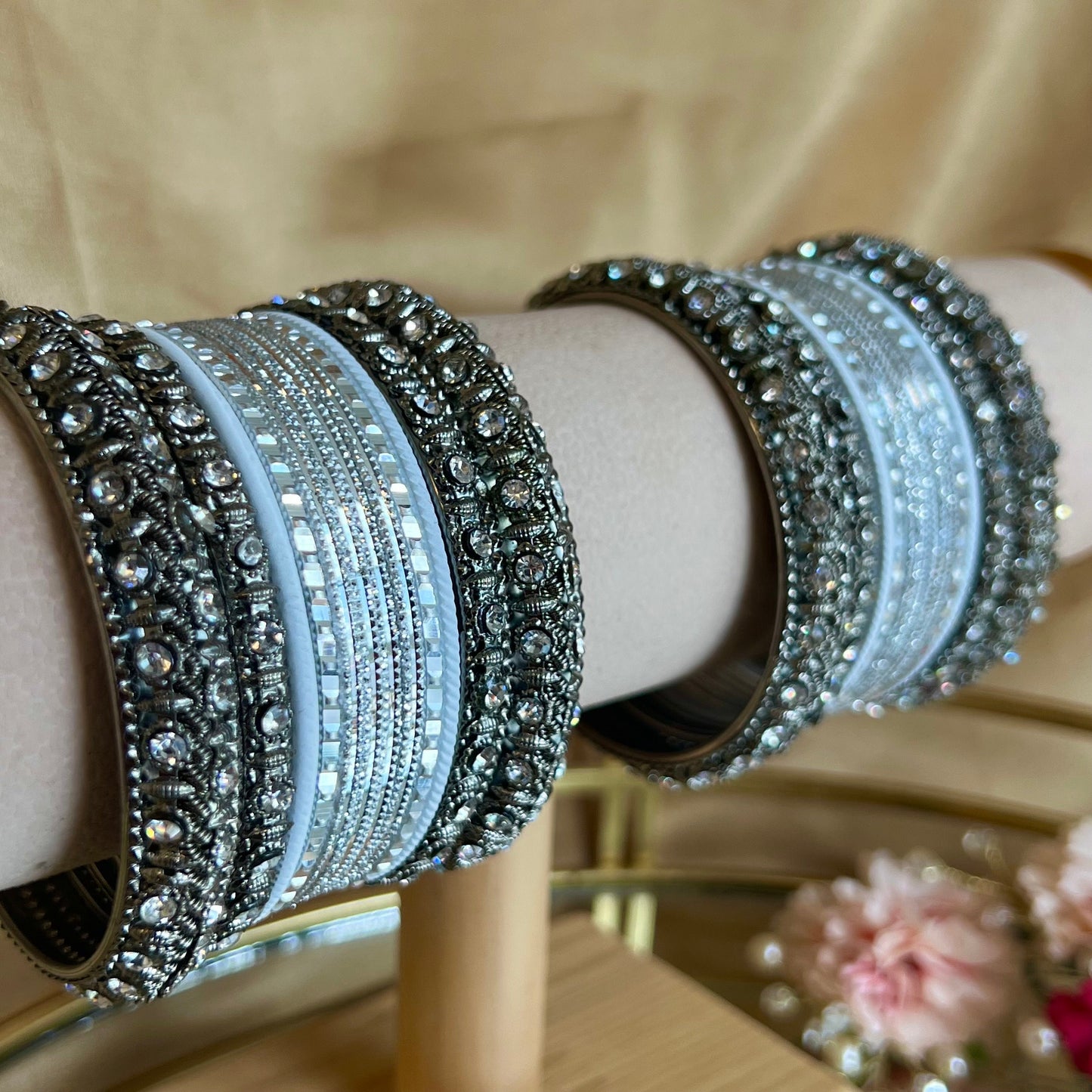 Oxidised Silver Bangle Set/Indian/ Pakistani/Jewelley/ Fashion Bracelet
