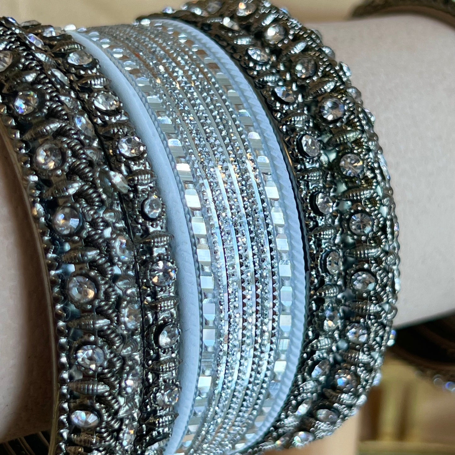 Oxidised Silver Bangle Set/Indian/ Pakistani/Jewelley/ Fashion Bracelet