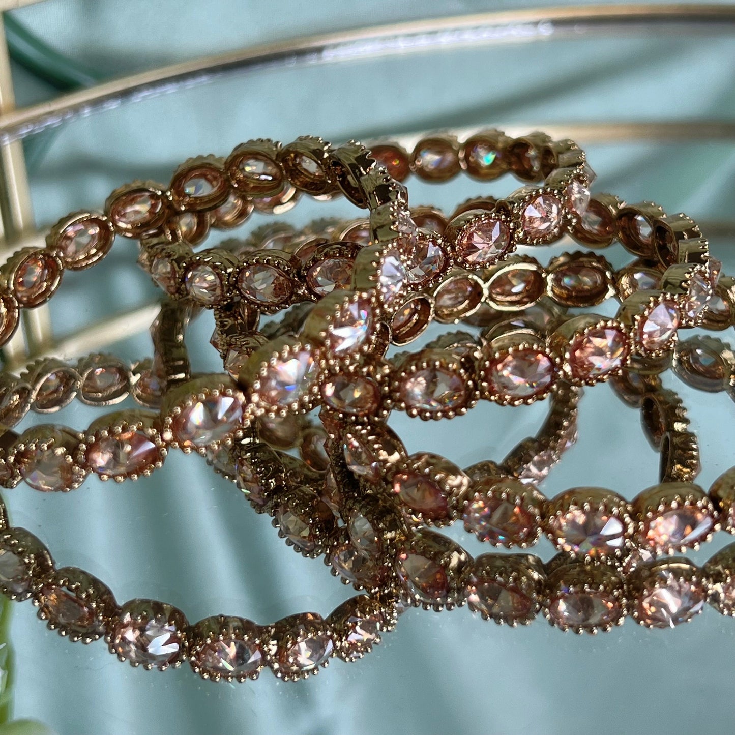 Champagne 2.2 Bangles - Set of 4/Indian/ Pakistani/Jewelley/ Fashion Bracelet