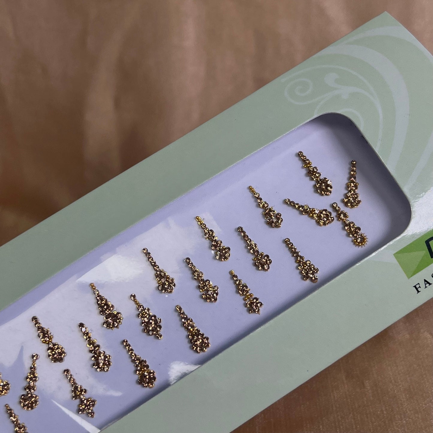 Golden Long Bindi Pack /Bindiya/ Chanlo/ Indian Accessory/ Forehead