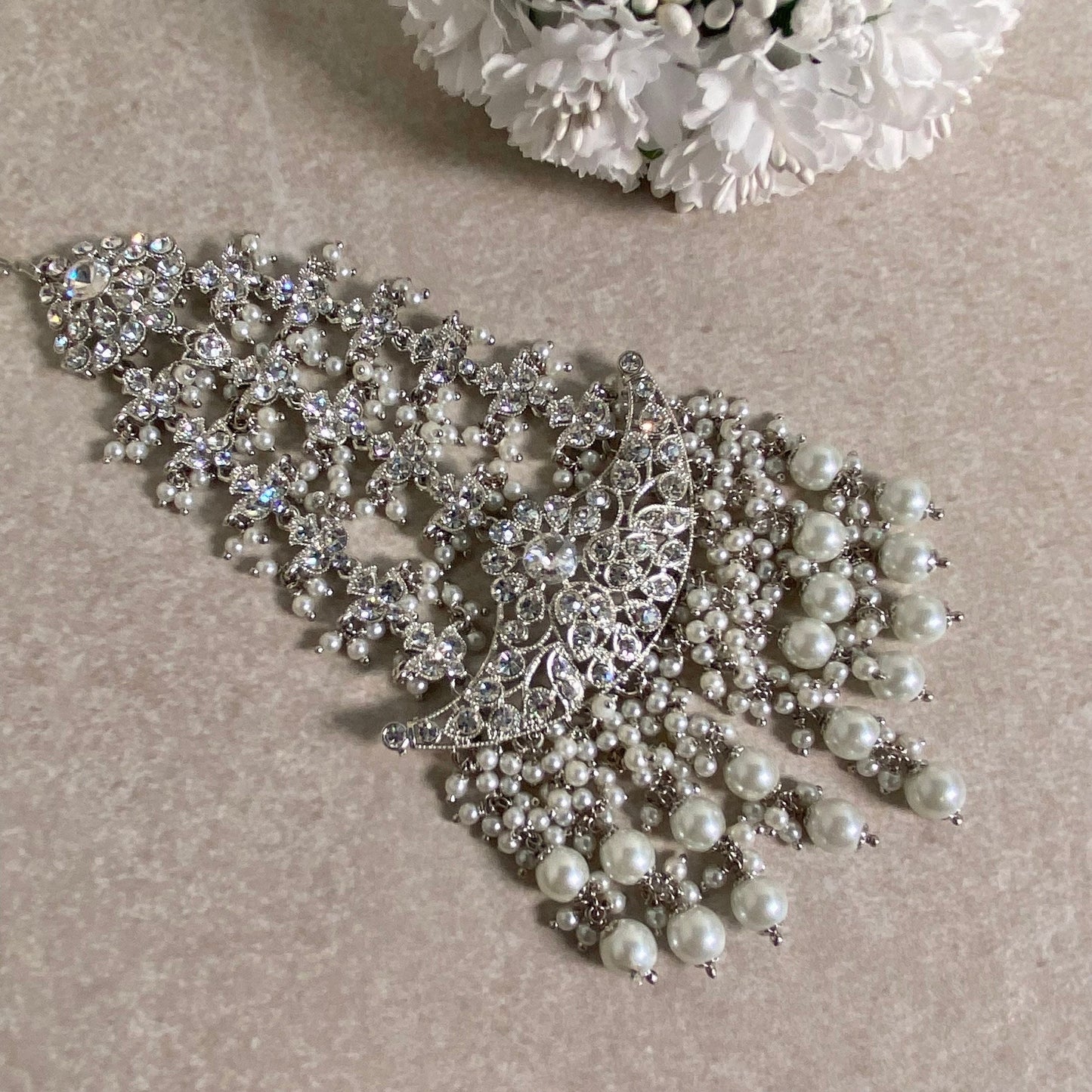 Silver Jhumar/ Passa/ Indian/ Pakistani Style/Headpieces/Jhoomar