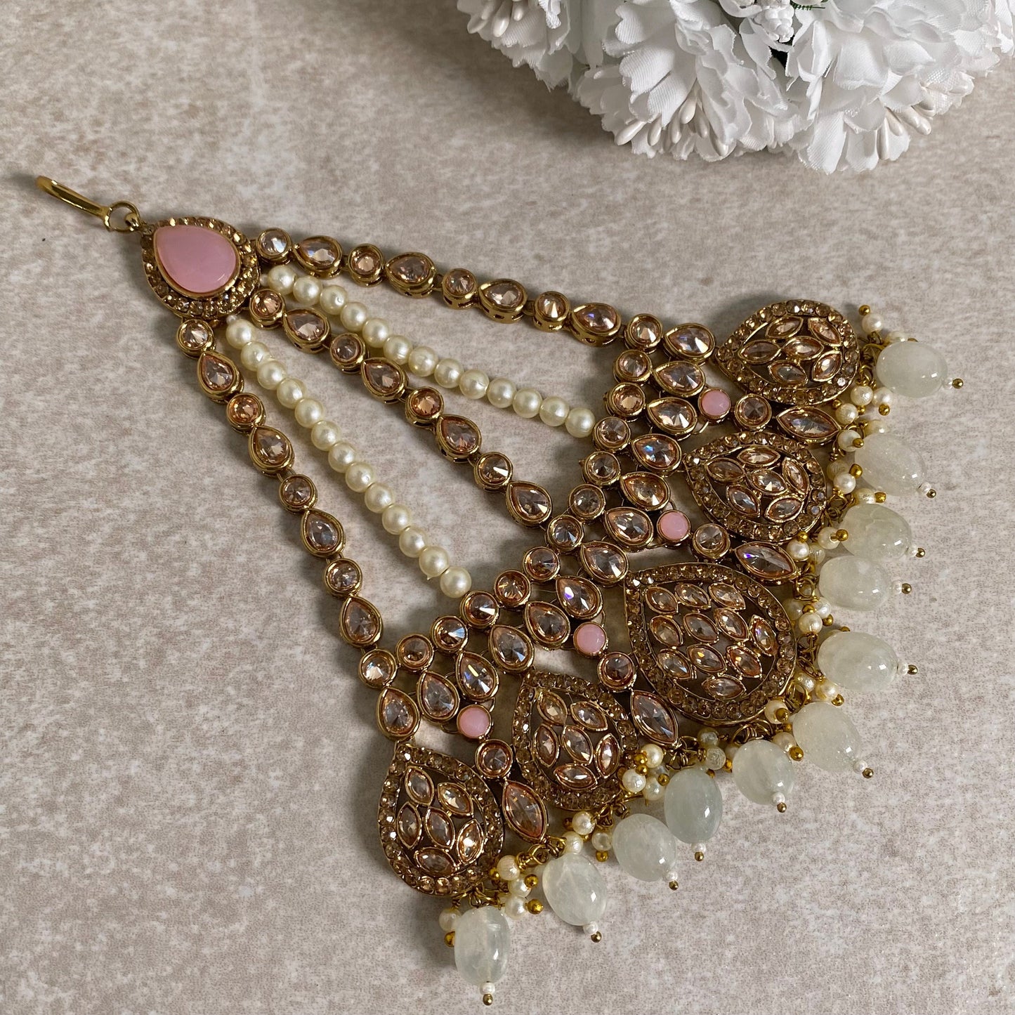 Jhumar/ Golden/Pink/Light Pink/Champagne/ Mint/ Pastel/ Passa/Jhoomar/ Indian/ Pakistani Style/Headpieces