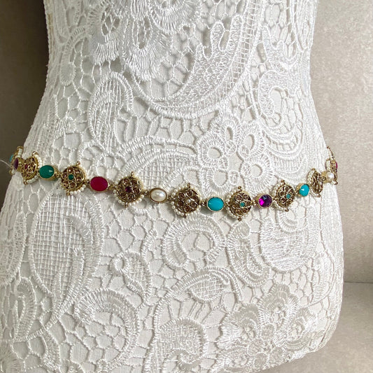 Multi Colour Waist Chain/ Belt/ Sari Belt