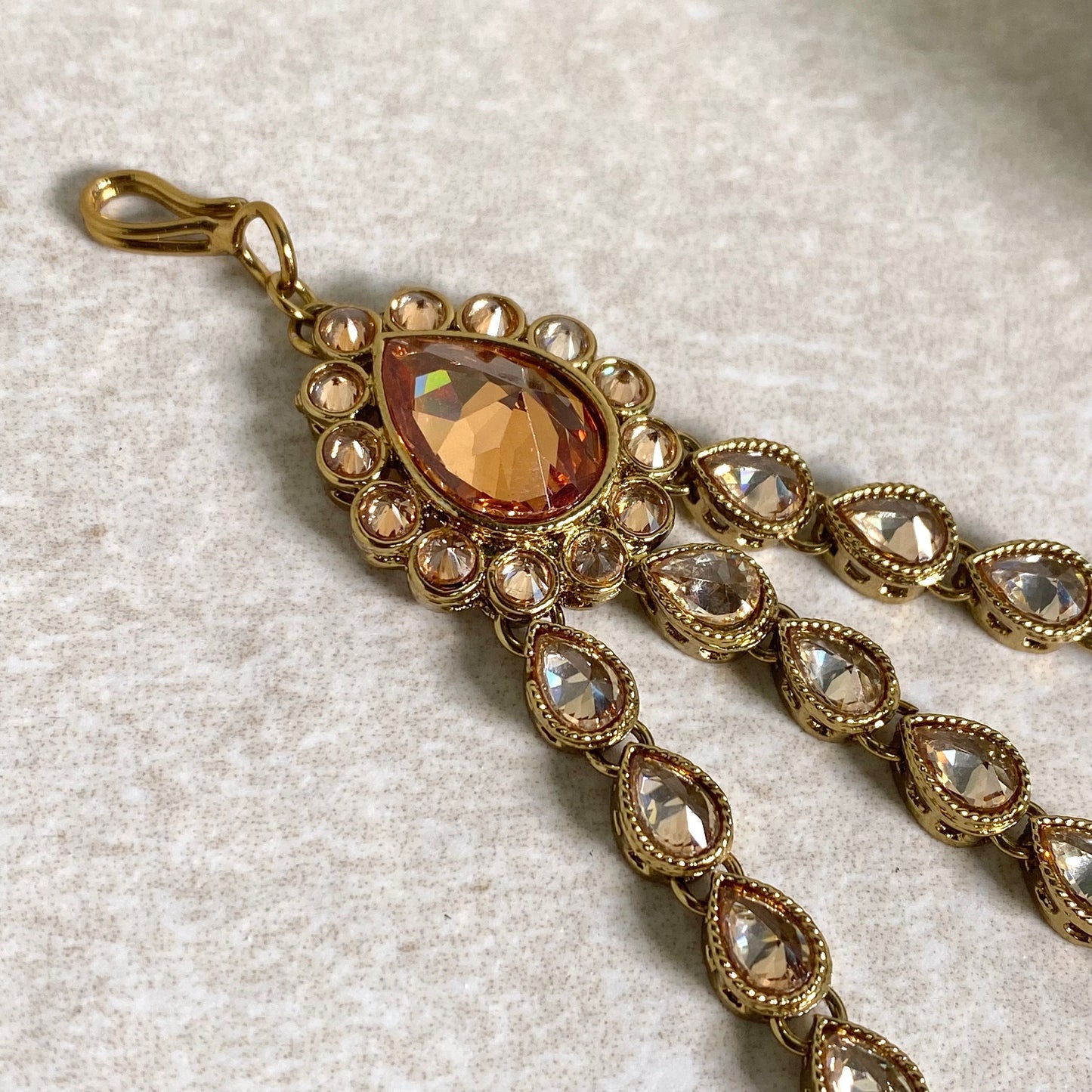 Jhumar/ Maroon/Gold and Maroon/Zircon Crystal / Jhoomar / Passa/ Indian/ Pakistani Style/Headpieces