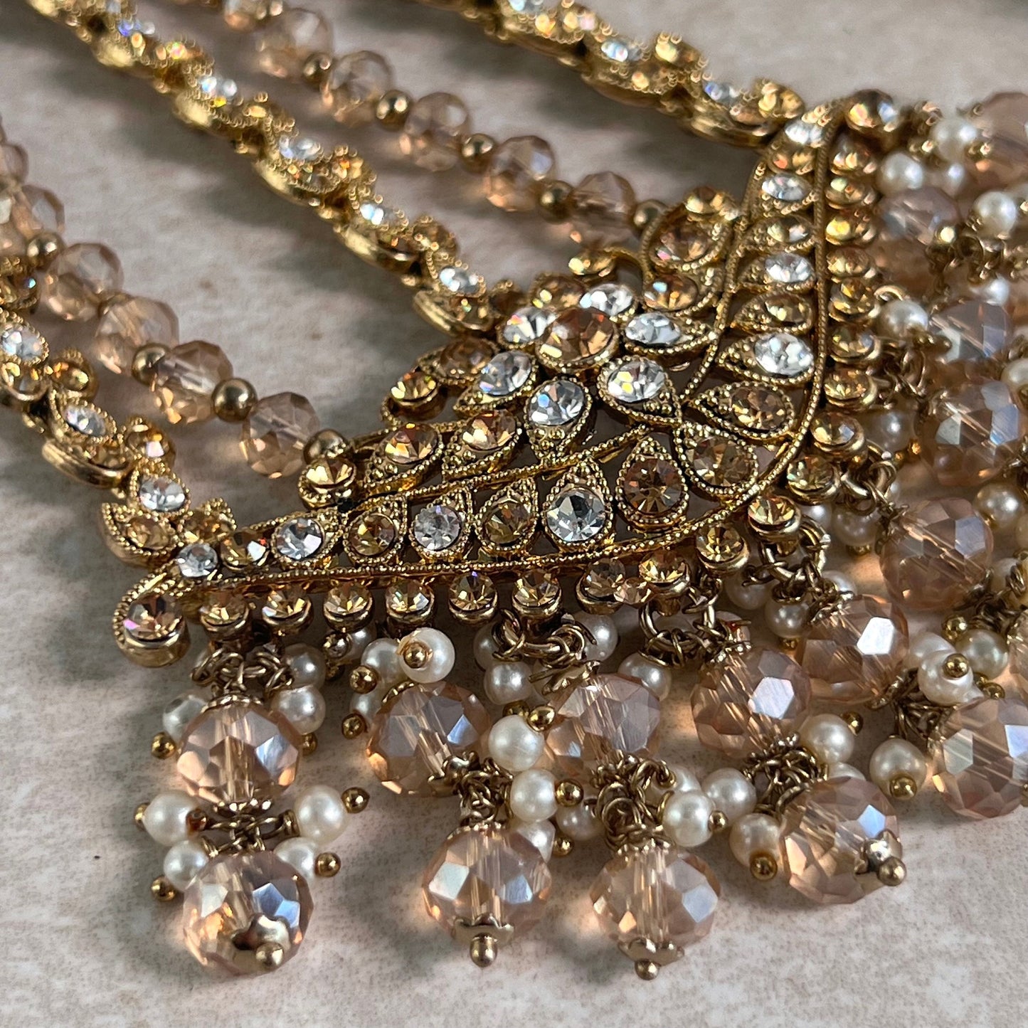 Jhumar/Champagne/Gold/Silver/Golden Rhinestone/ Jhoomar / Passa/ Indian/ Pakistani Style/Head Piece