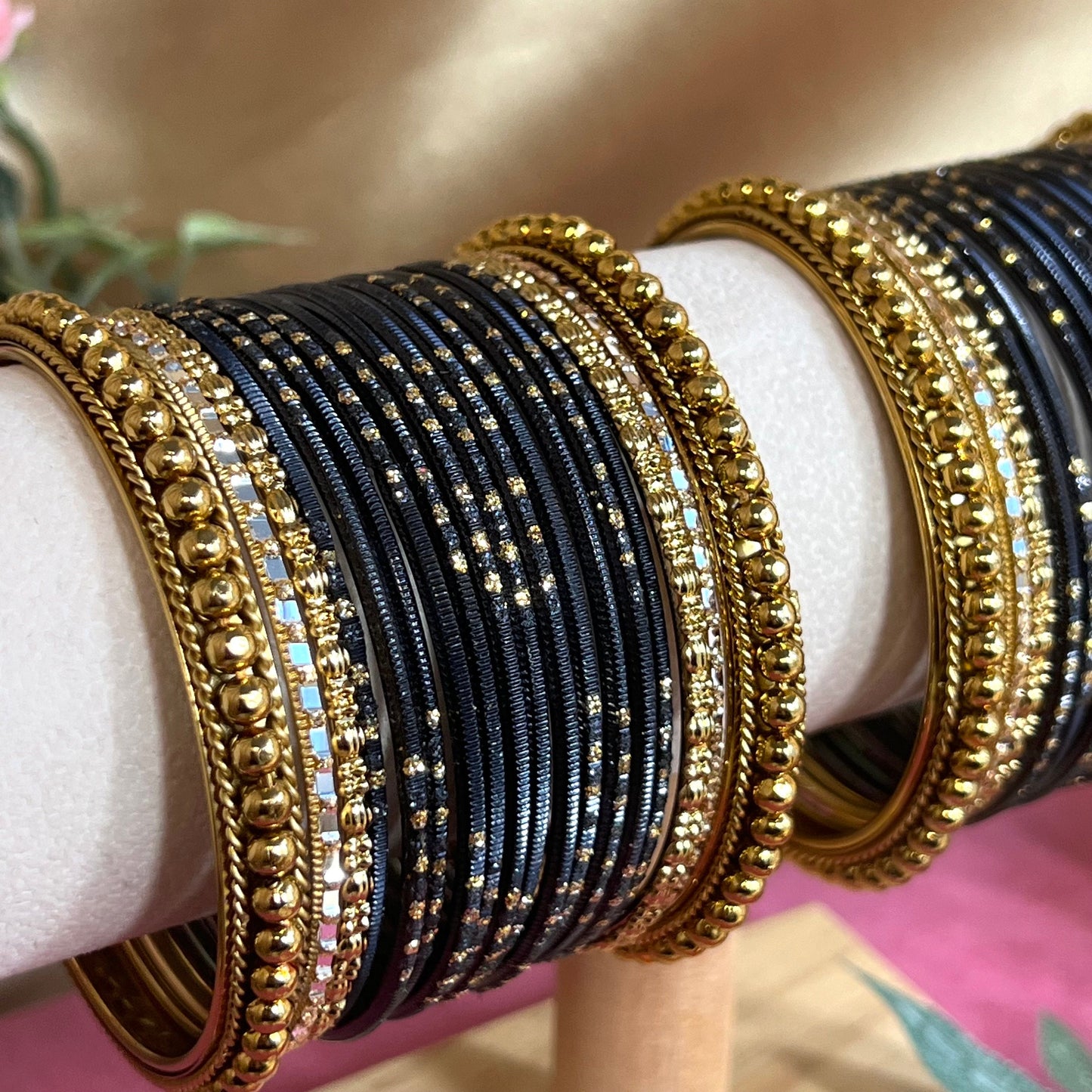 Small Black Bangle Set/Indian/ Pakistani/Jewelley/ Fashion Bracelet