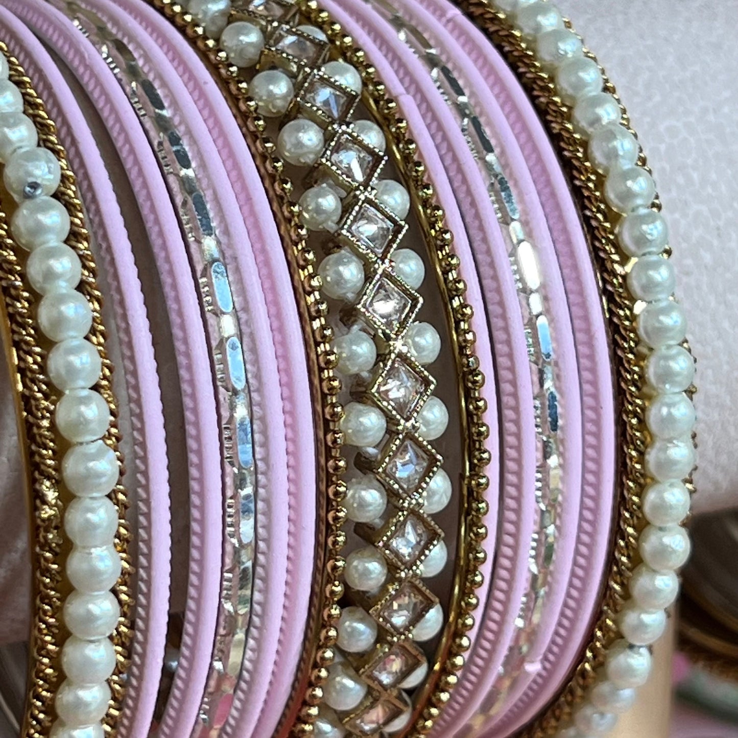 Small Pink Bangle Set/Indian/ Pakistani/Jewelley/ Fashion Bracelet