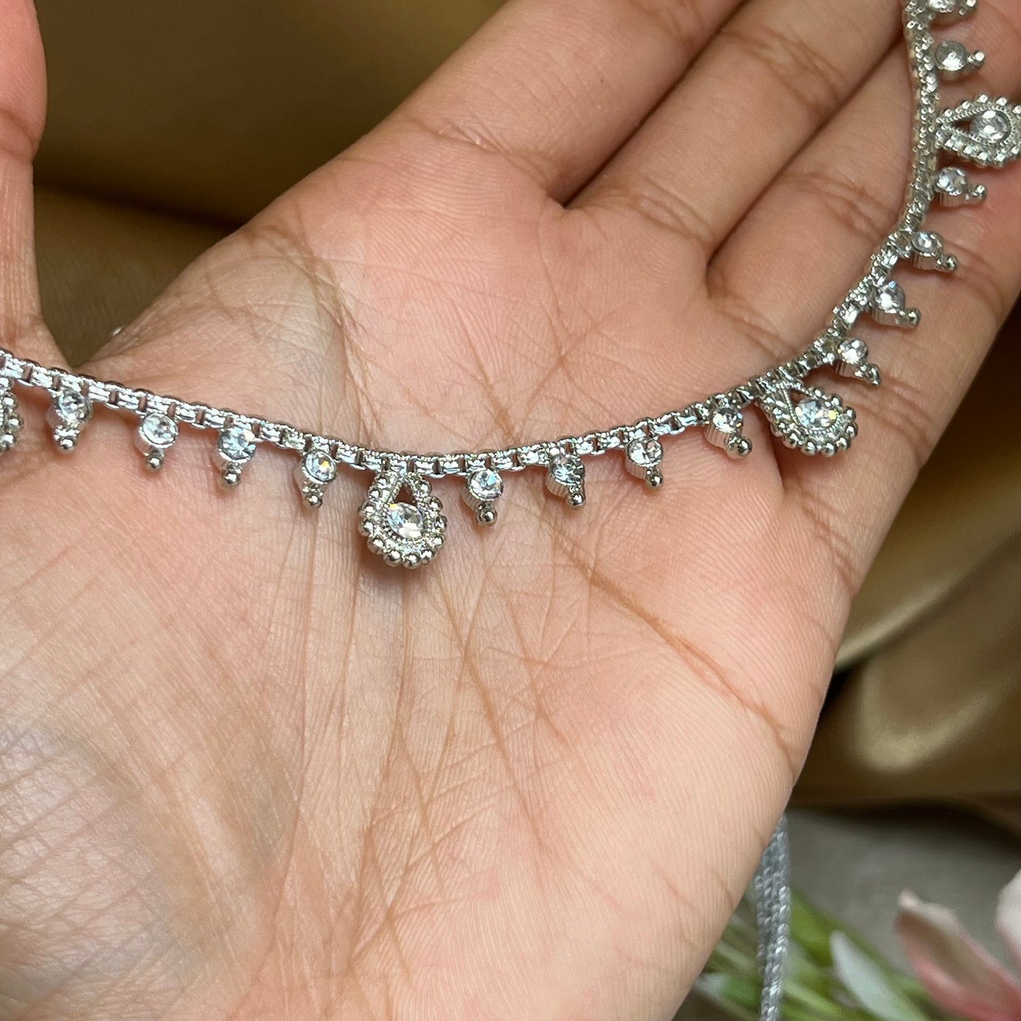 Light Weight Silver Necklace Only/ Unique Style/ Indian/ Pakistani/Fashion Jewellery/ Gift for Women