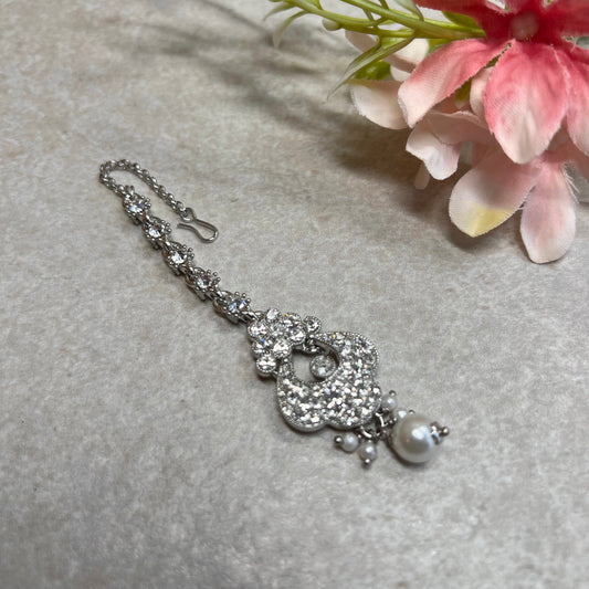 Silver Tikka/ Tikli/ Indian/ Pakistani Fashion Jewellery/ Maang Tikkas