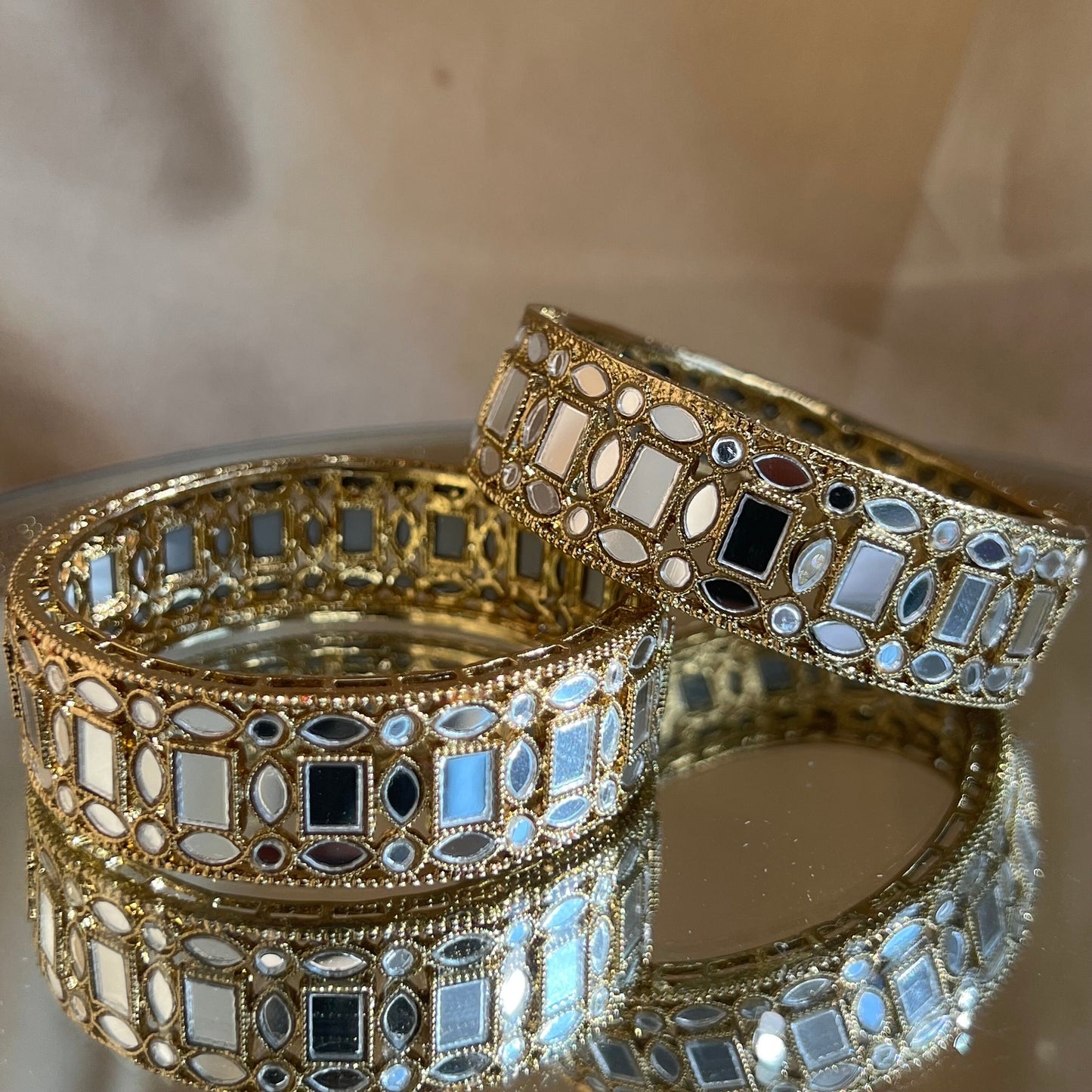 Mirror Bangle (Pair)/Indian/ Pakistani/Jewelley/ Fashion Bracelet