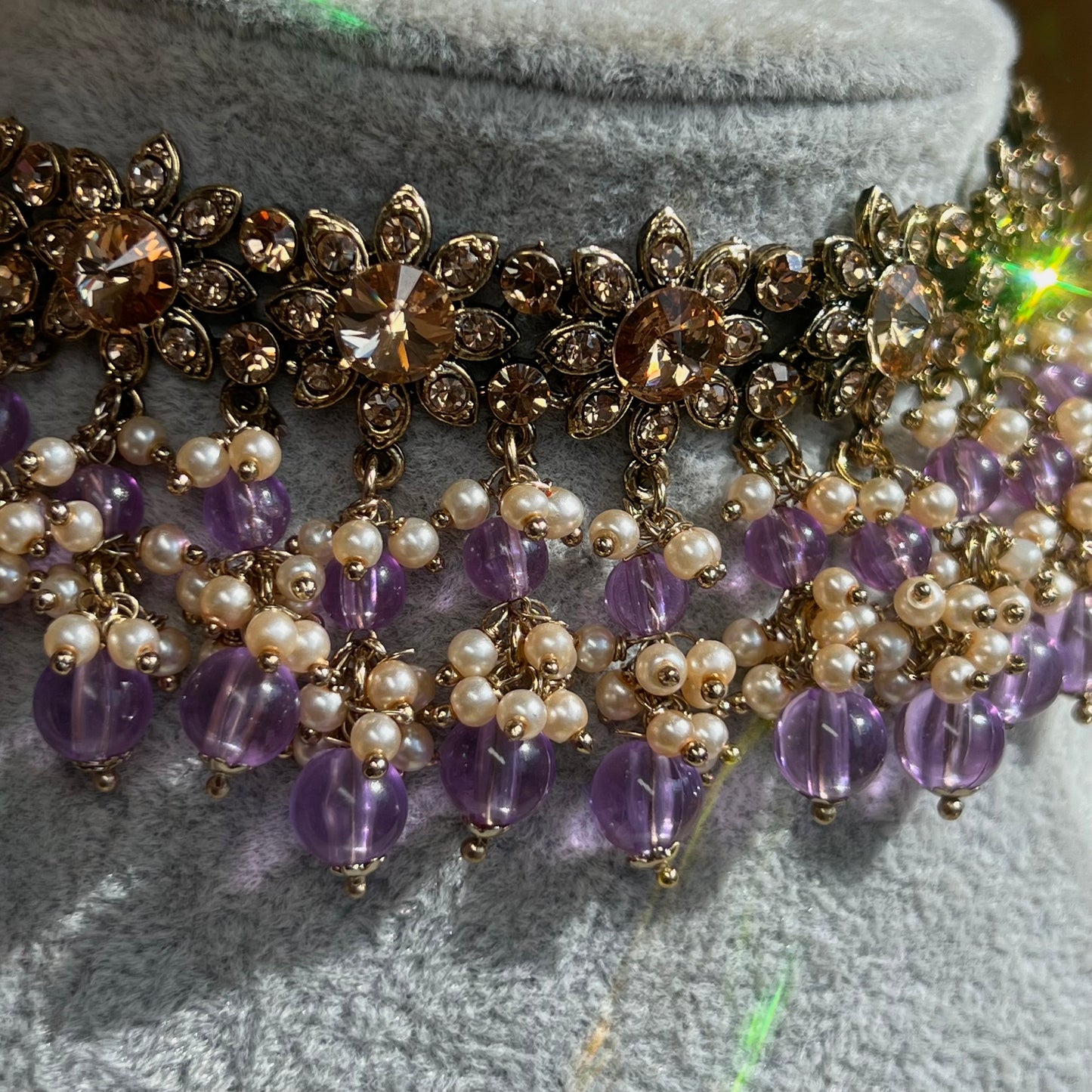 Lilac Choker Only/ Unique Style/ Indian/ Pakistani/Fashion Jewellery/ Gift for Women