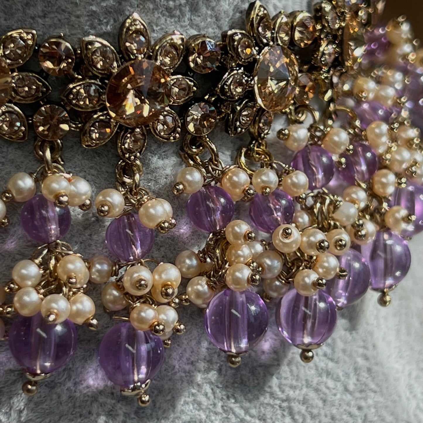 Lilac Choker Only/ Unique Style/ Indian/ Pakistani/Fashion Jewellery/ Gift for Women