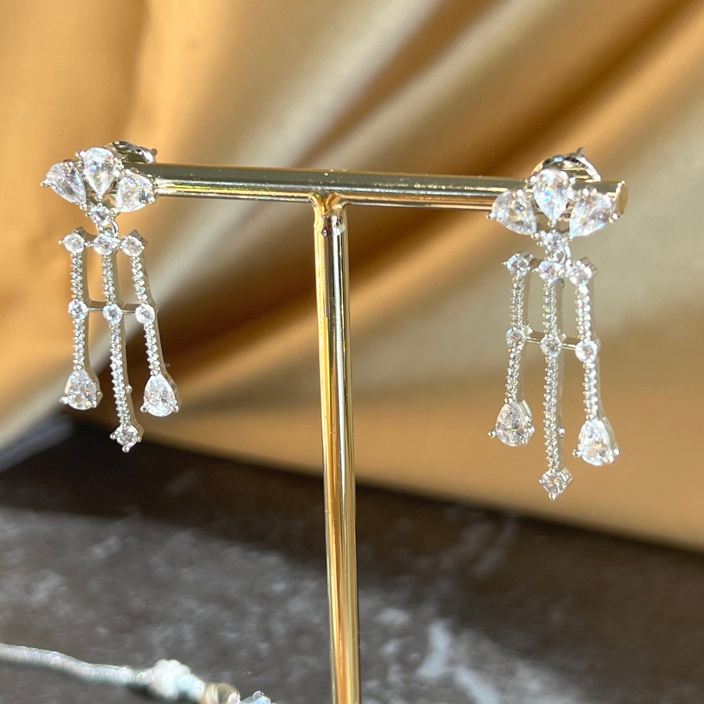 Silver Diamante Necklace with Earring/Reception/Christmas/New Years Party/Fashion Jewellery/ Gift for Women