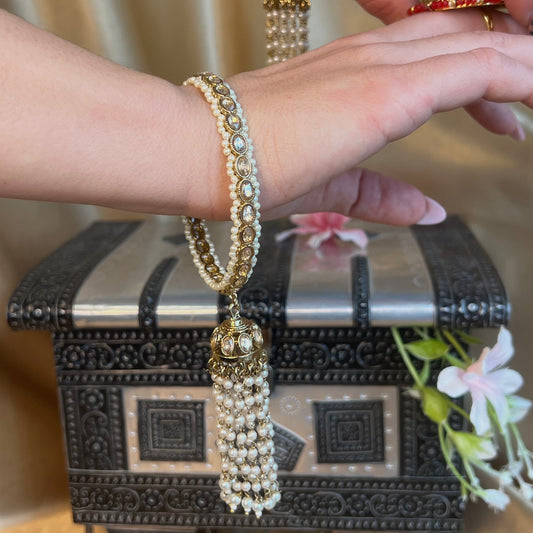Antique Gold Jhumka Bangles - Champagne Jhumkis/Indian/ Pakistani/Jewelley/ Fashion Bracelet