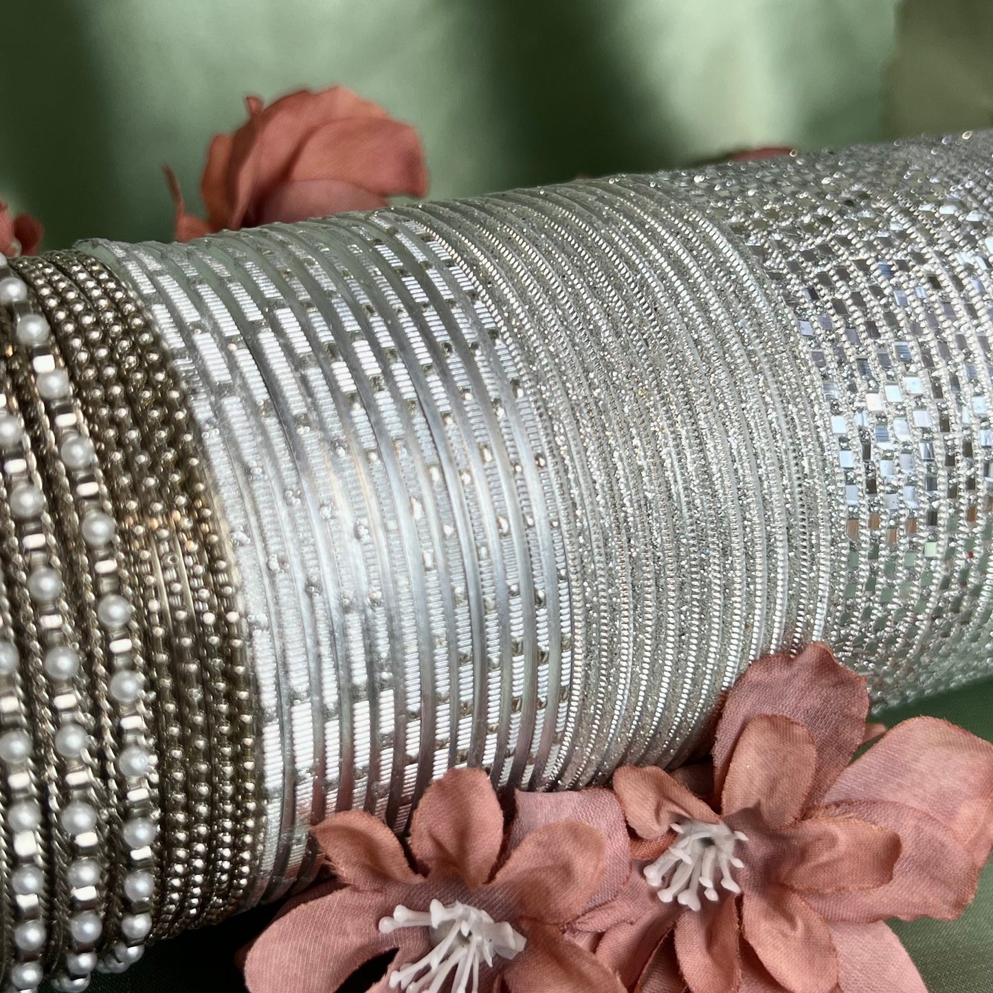 Bangle Roll Build Your Bangle Set - Silver Collection Set/Indian/Silver Bangles/Indian Bangles/Pakistani/Jewelley/ Fashion Bracelet