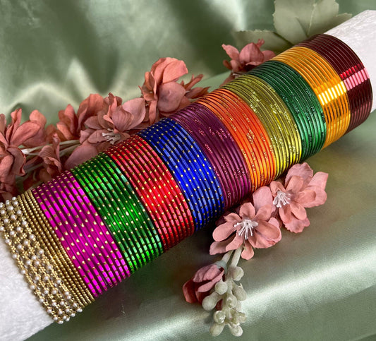 Bangle Roll Build Your Bangle Set - Multicolour Collection Set/Mehendi Bangle Collection/Indian/ Pakistani/Jewelley/ Fashion Bracelet