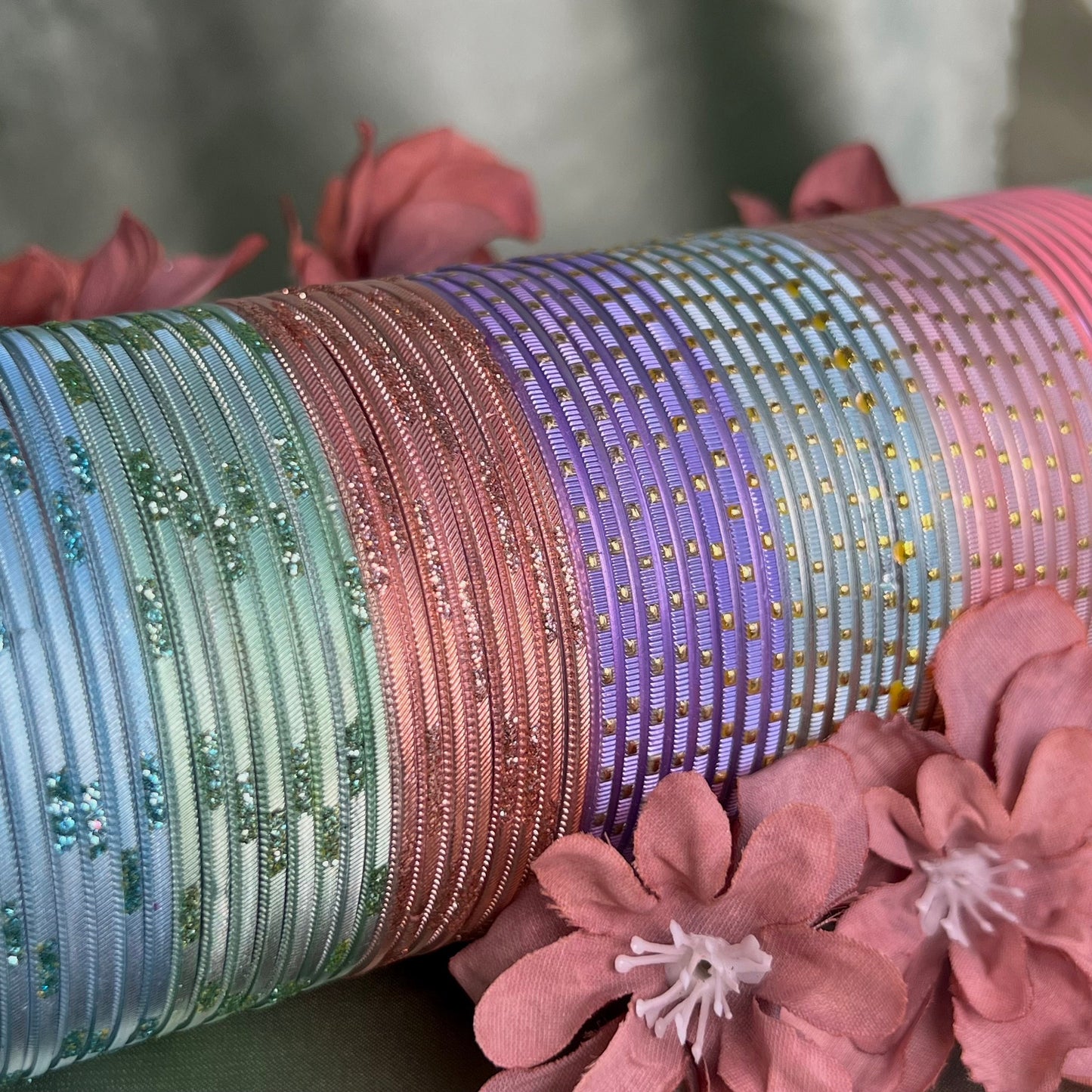 Bangle Roll Build Your Bangle Set - Pastels Collection Set/Pastel Bangle Collection/Indian/ Pakistani/Jewelley/ Fashion Bracelet