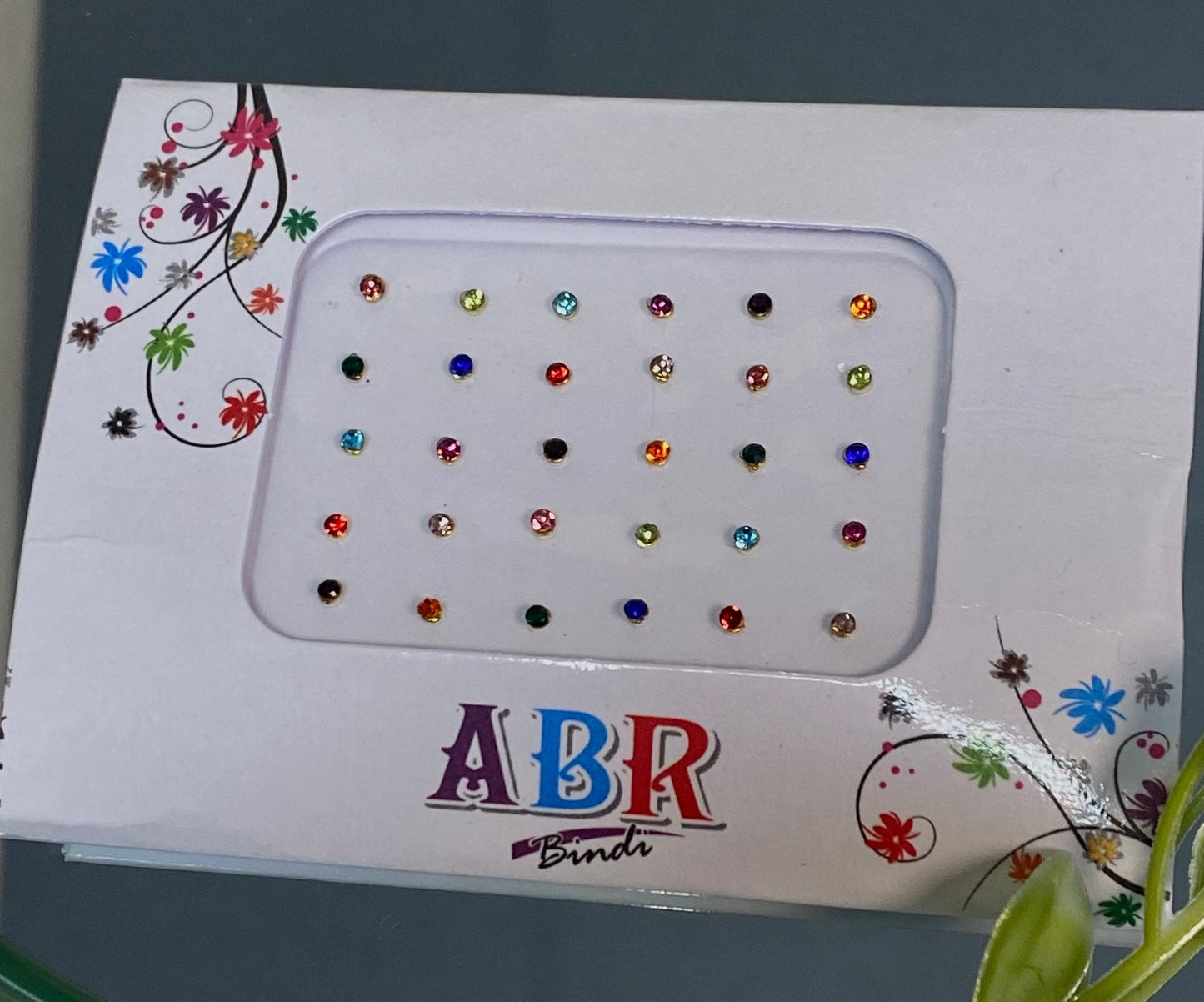 Multicolour Small Crystal Round Bindi Pack /Bindiya/ Chanlo/ Indian Accessory/ Forehead