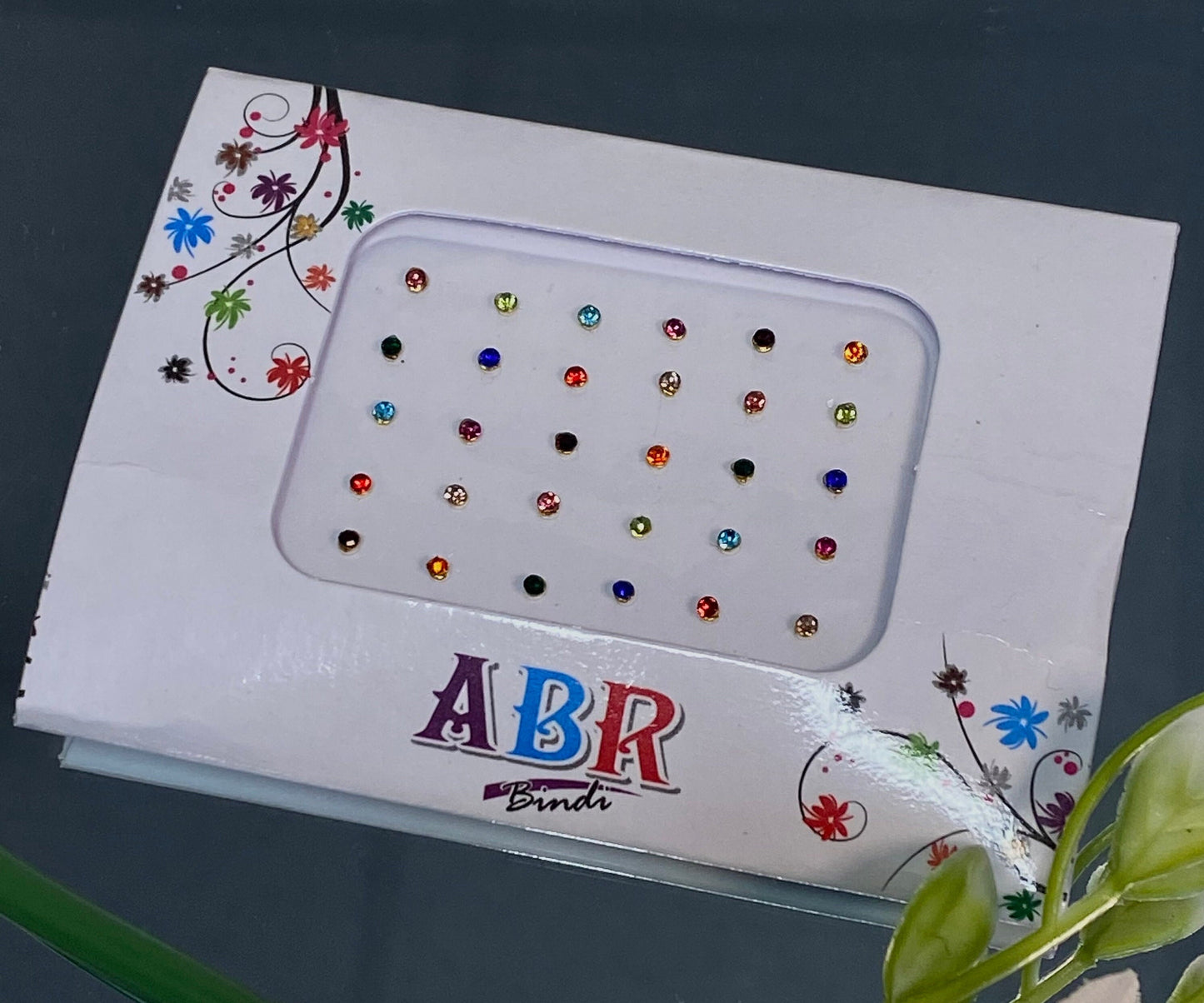 Multicolour Small Crystal Round Bindi Pack /Bindiya/ Chanlo/ Indian Accessory/ Forehead