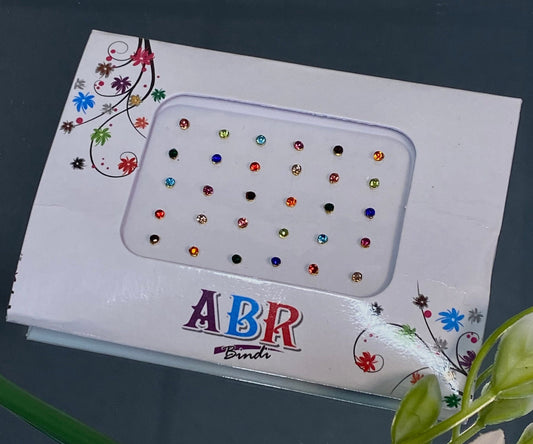 Multicolour Small Crystal Round Bindi Pack /Bindiya/ Chanlo/ Indian Accessory/ Forehead