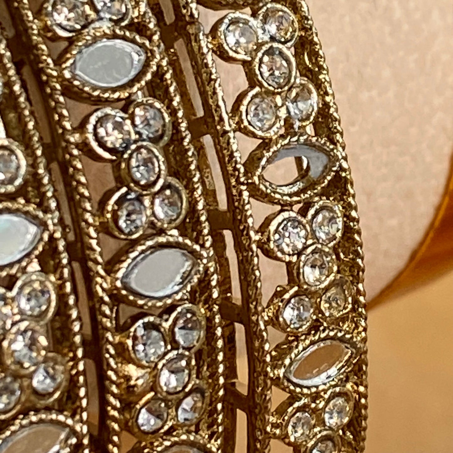 Light Gold Mirror Bangle X 4/Indian/ Pakistani/Jewelley/ Fashion Bracelet (Slighty Imperfect)