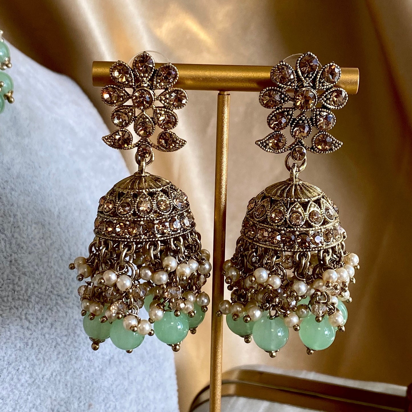 Mint Choker Set/ Light Green/ Earring/ Tikka/Indian/ Pakistani/Fashion Jewellery/