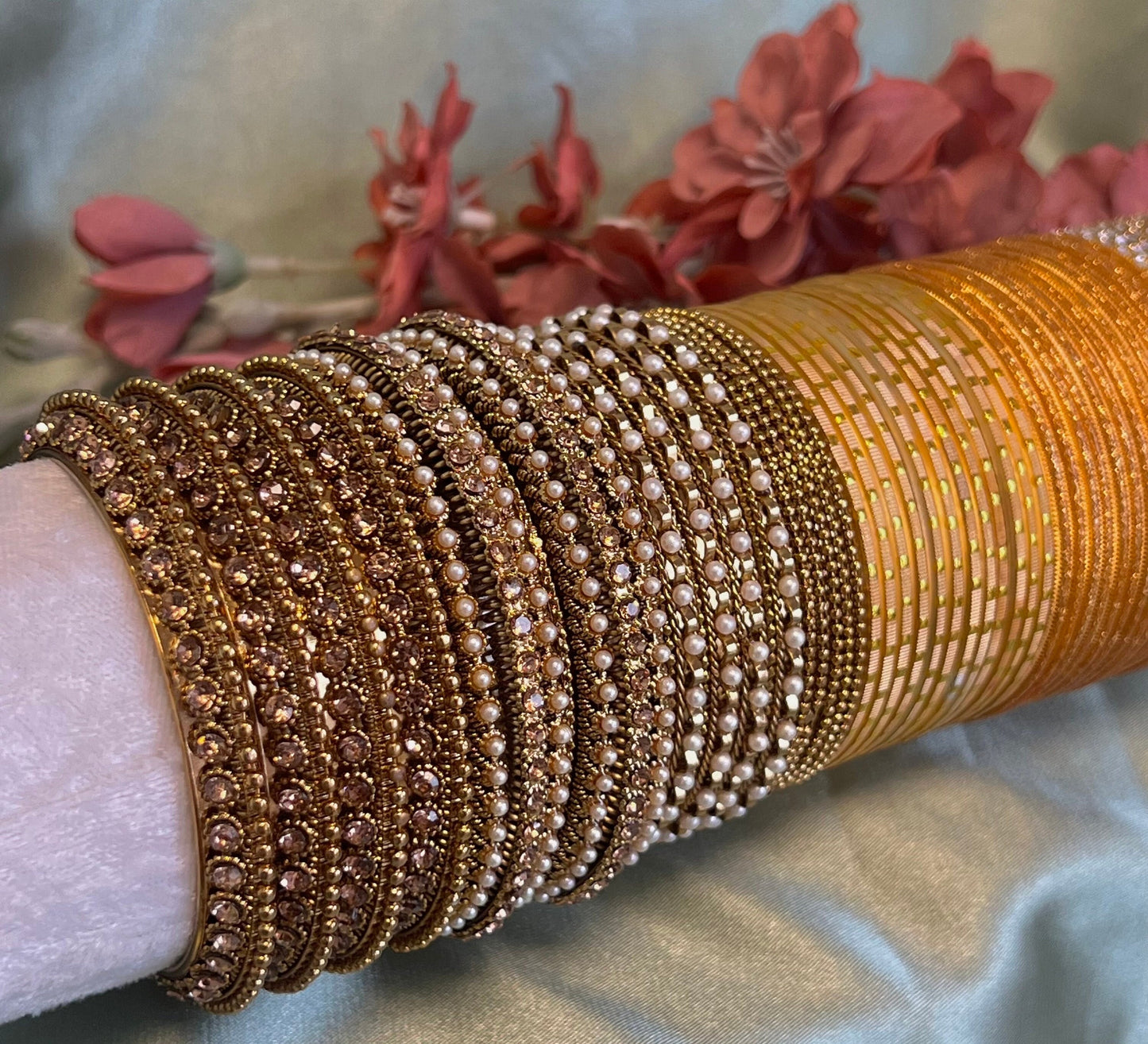 Bangle Roll Build Your Bangle Set - Golden Collection Set/Indian/ Pakistani/Jewelley/ Fashion Bracelet