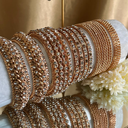 Bangle Roll Build Your Bangle Set- Rose Gold/Indian/ Pakistani/Jewelley/ Fashion Bracelet