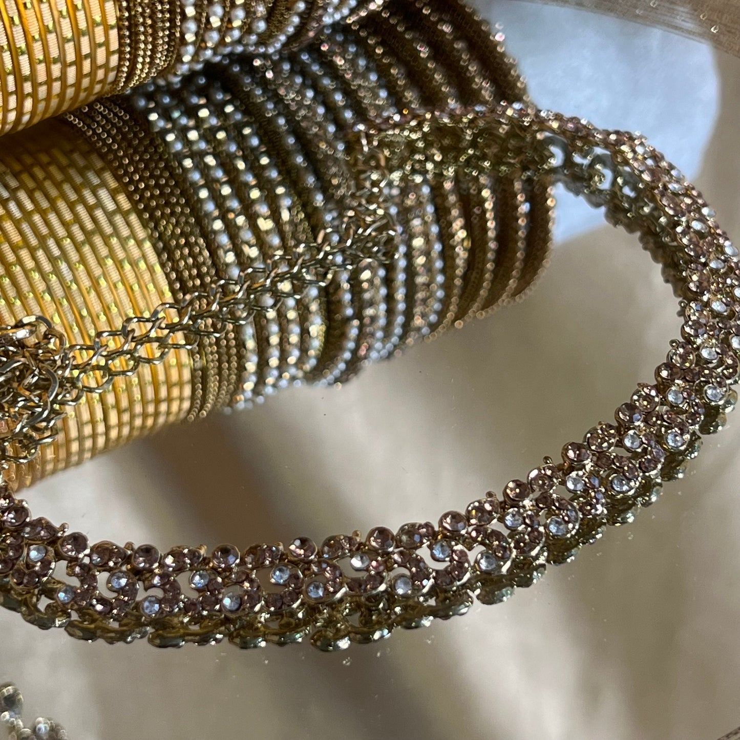 Golden Elegant Necklace and Earring. Simple/ Civil/ Wedding Guest/ Earring/ Indian/ Pakistani/Fashion Jewellery/ Gift for Women/Christmas