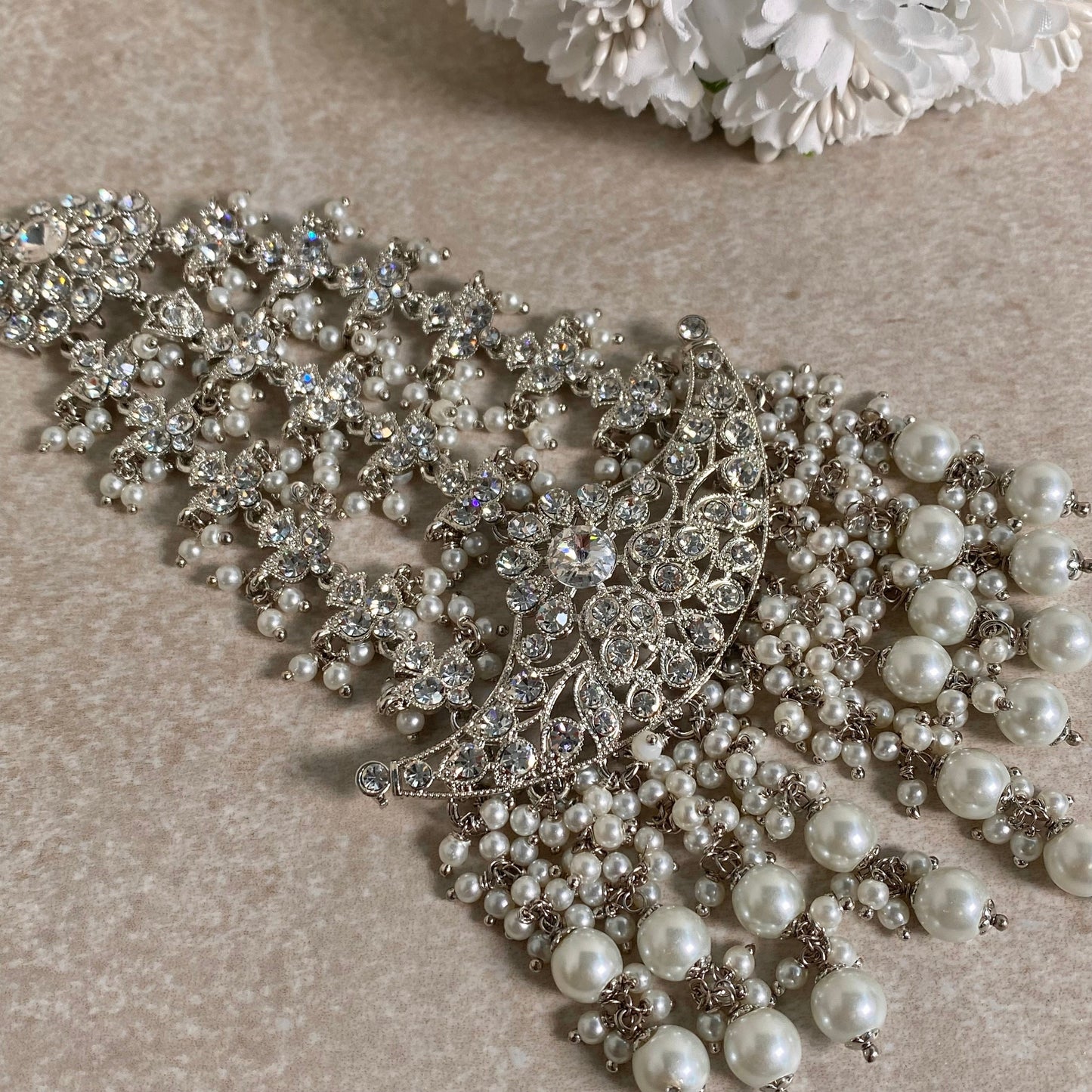 Silver Jhumar/ Passa/ Indian/ Pakistani Style/Headpieces/Jhoomar