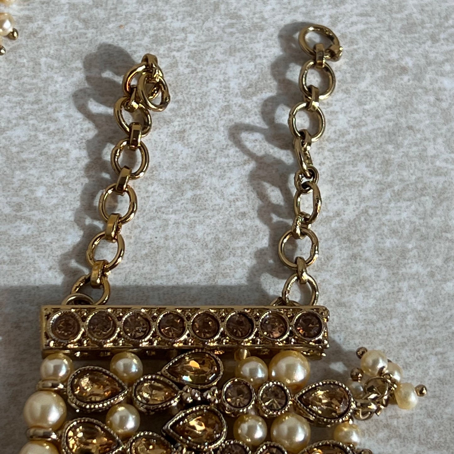 Extra Large Luxury Anklets - Golden Rhinestone Bell Detail Indian Pakistani Style Jhanjra Foot Accessor/ Bridal Heavy High Quality