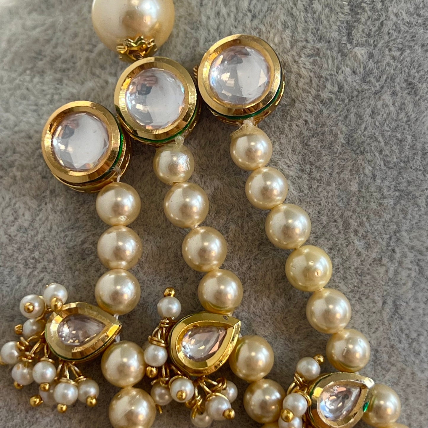 Faux Kundan Layered Pearl Mala/ Womens Mala/Long Necklace/Long Mala/ Haar/ Unique Style/ Indian/ Pakistani/Fashion Jewellery/ Bride