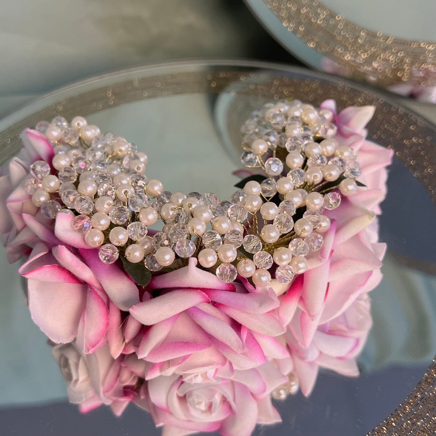 Ladies Floral Bun Gajra Artificial Flower Accessory - Purple/ Unique Style/ Indian/ Pakistani/Fashion Jewellery/ Gift for Women