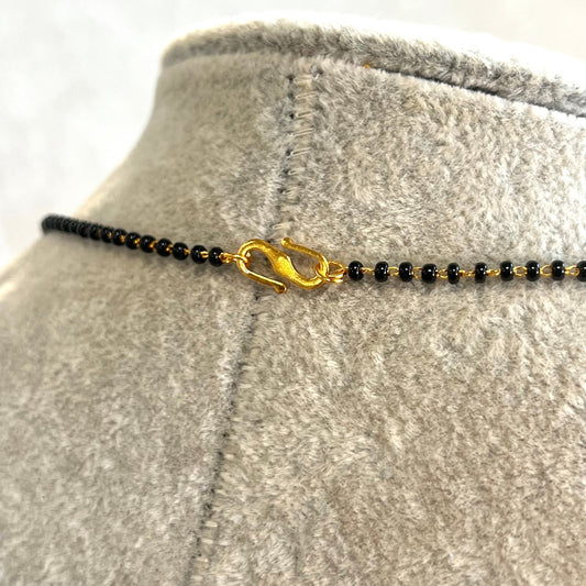 Black and Gold/Mangal Sutra Style/Thin Long Necklace Chain/ Mala/ Unique Style/ Indian/ Ethnic Wear/Fashion Jewellery/ Gift for Women