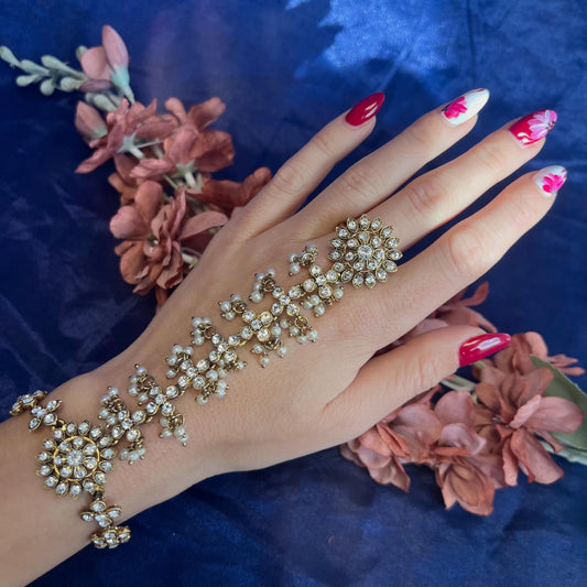Clear Hand Harness/Clear Hathpool/ Fashion Jewellery/ Gift for Women/Indian/Pakistani style /Haathphool/Hand Accessory