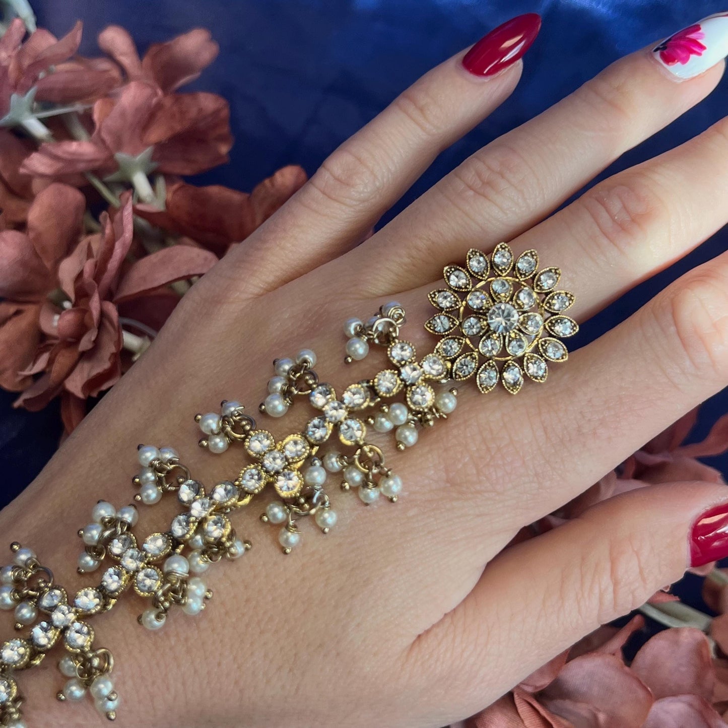 Clear Hand Harness/Clear Hathpool/ Fashion Jewellery/ Gift for Women/Indian/Pakistani style /Haathphool/Hand Accessory