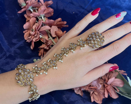 Clear Hand Harness/Clear Hathpool/ Fashion Jewellery/ Gift for Women/Indian/Pakistani style /Haathphool/Hand Accessory
