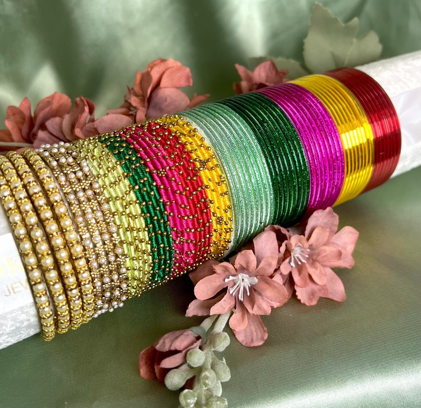 Bangle Roll Build Your Bangle Set - Multicolour Collection Set/Mehendi Bangle Collection/Indian/ Pakistani/Jewelley/ Fashion Bracelet