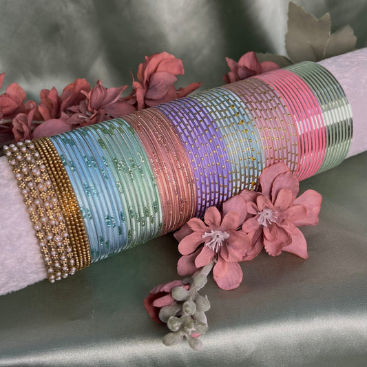 Bangle Roll Build Your Bangle Set - Pastels Collection Set/Pastel Bangle Collection/Indian/ Pakistani/Jewelley/ Fashion Bracelet