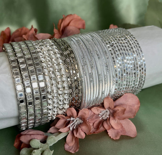 Bangle Roll Build Your Bangle Set - Silver Bangle Collection/Indian/ Pakistani/Jewellery/ Fashion Bracelet/Gift for women/ Bangle Roll
