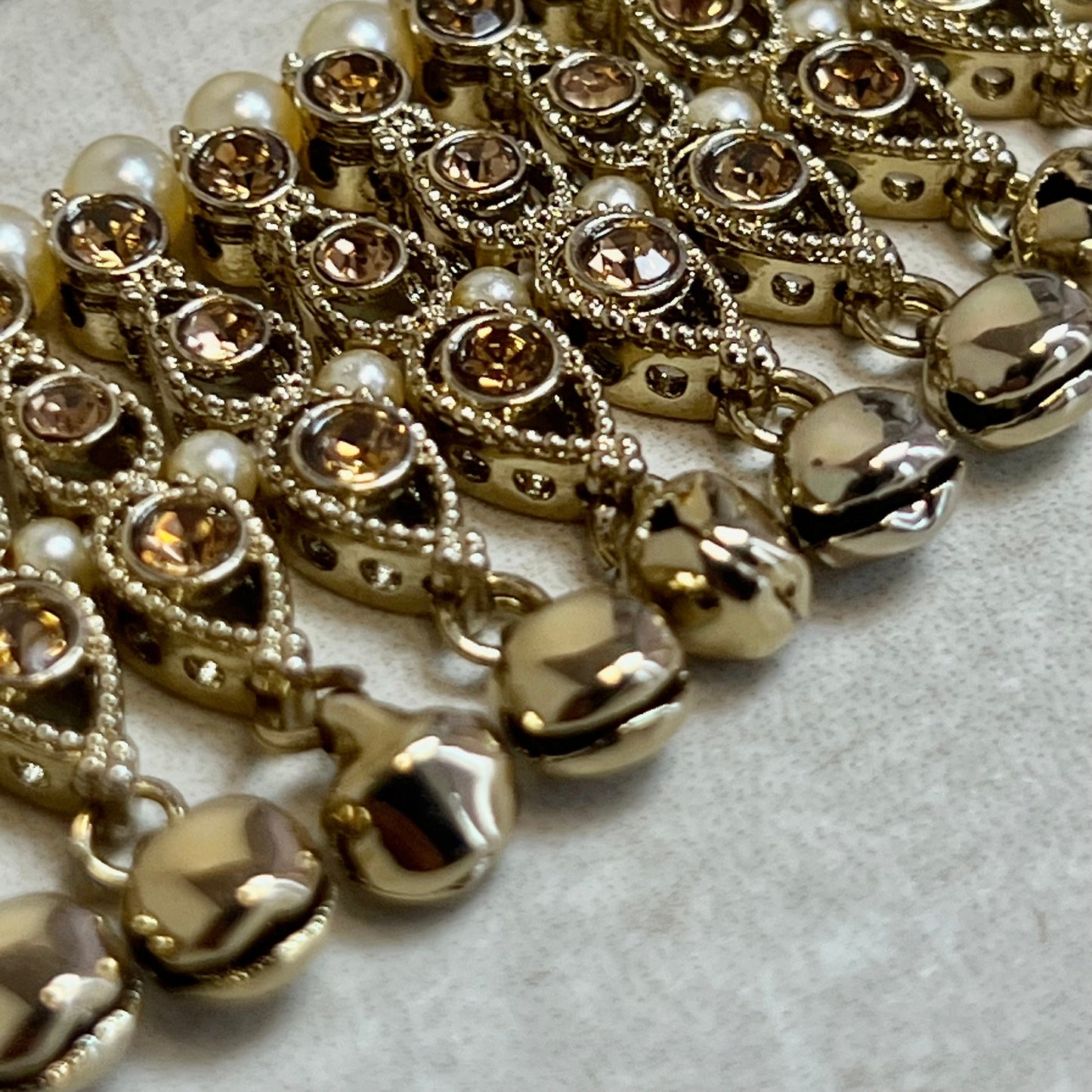 Anklets - Golden Rhinestone/Indian/ Pakistani Style Jhanjra/ Foot Accessory