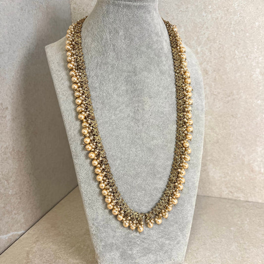 Champagne Long Mala/ Haar/ Long Necklace/ Waist chain/ Belt/ Sari Belt/ Unique Style/ Indian/ Pakistani/Fashion Jewellery/ Gift for Women