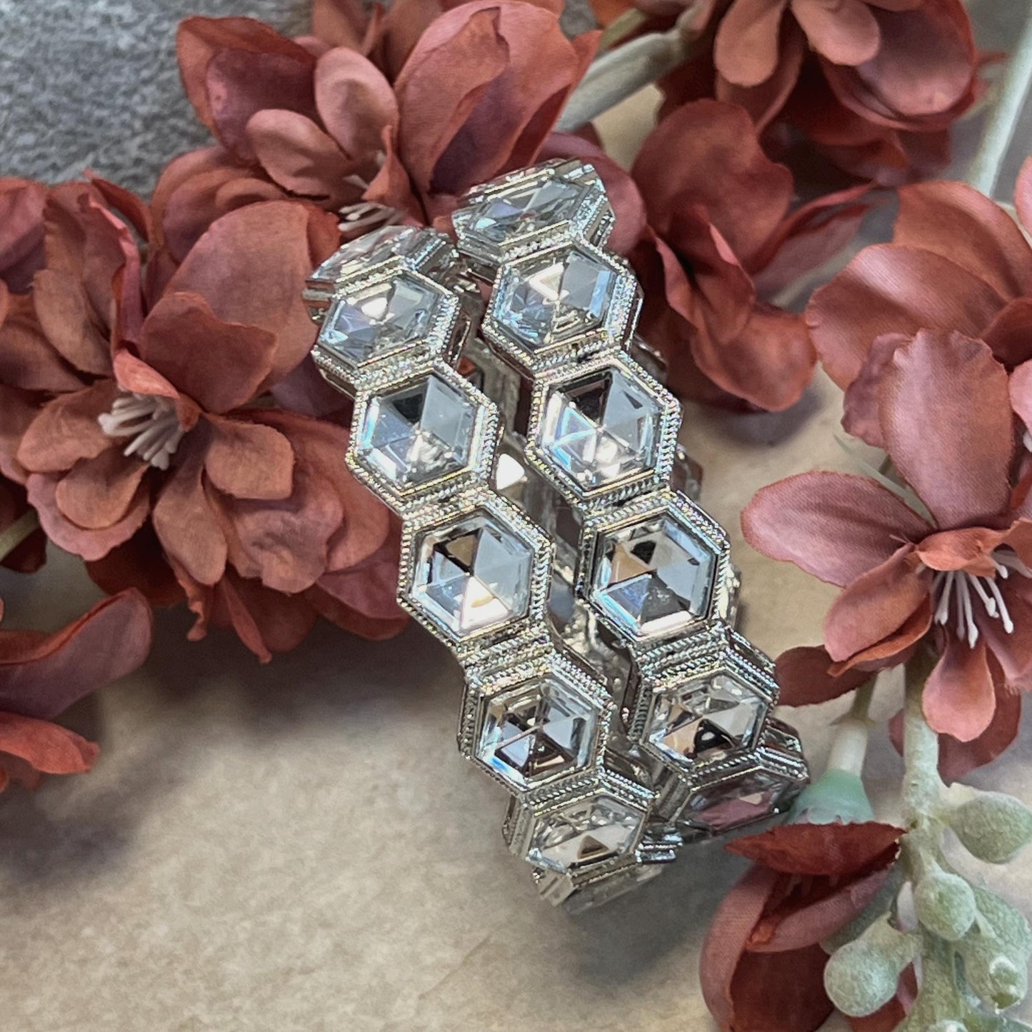 Set of 2 Silver Kada Bangles/Indian/Pakistani/Jewelley/Silver Bangles/Fashion Bracelet